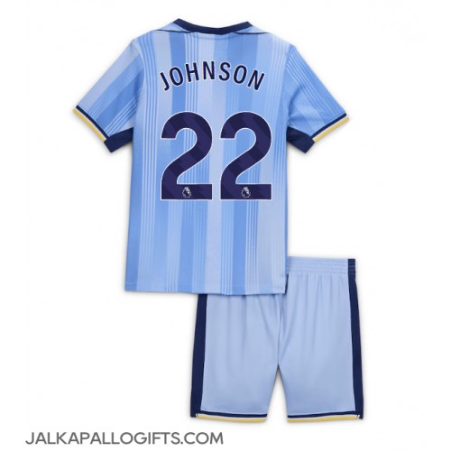 Tottenham Hotspur Brennan Johnson #22 Vieras Peliasu Lasten 2024-25 Lyhythihainen (+ Lyhyet housut)